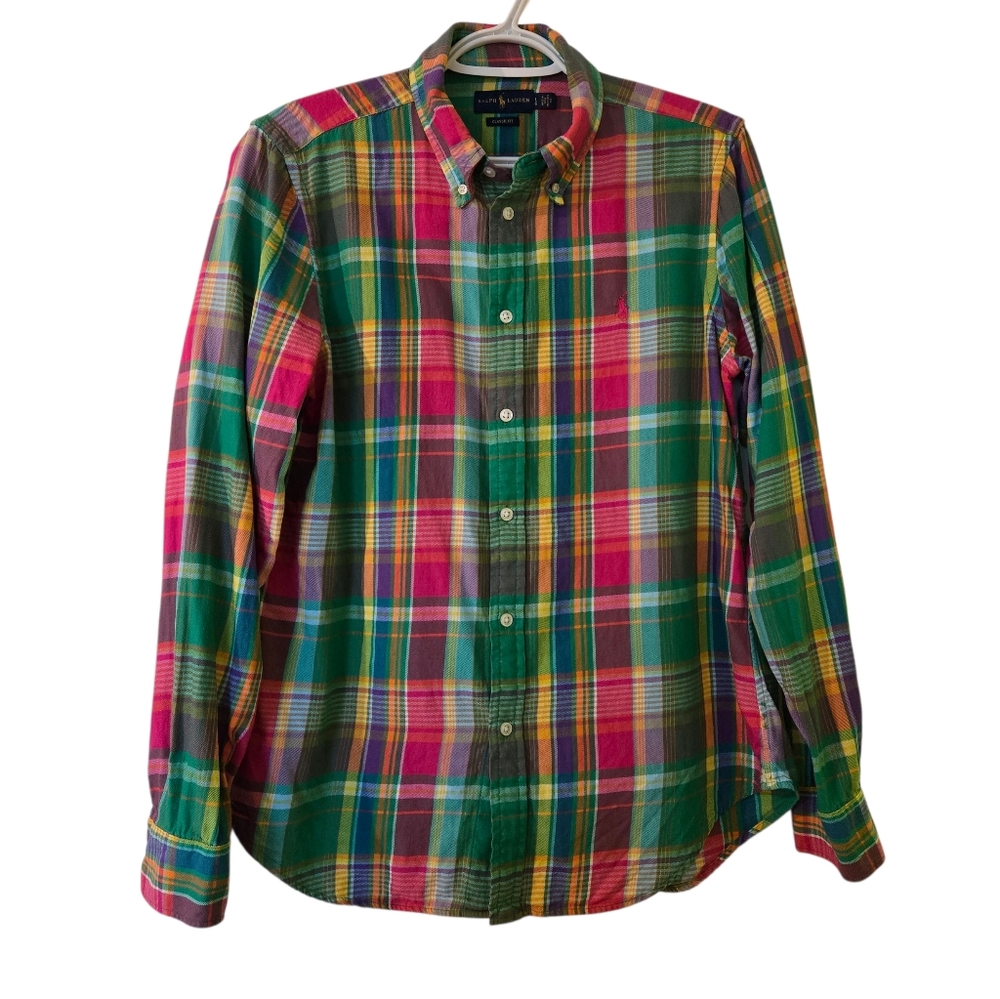 Ralph Lauren Multi Color Cotton Shirt Classic Fit Size L